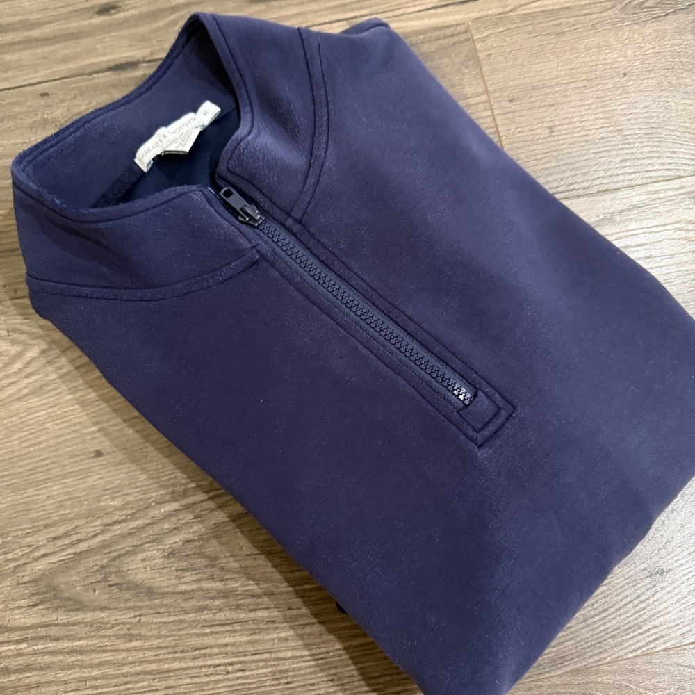 Threads 4 Thought Navy Blue Quarter‎ Zip Pullover Sweatshirt Size Medium